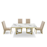 Loomis - White Marble & Gold Dining Table by VIG Furniture - View 3