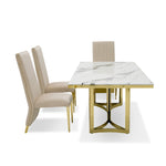 Loomis - White Marble & Gold Dining Table by VIG Furniture - View 4