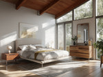 Bergeron - Contemporary Cream Woven Fabric Bed by VIG Furniture - View 9