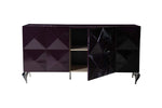 Versus Eva Purple Lacquer 3-Door Buffet by VIG Furniture - View 2