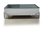 LS538 Emma Modern White Coffee Table w/ Glass Top by VIG Furniture - View 2