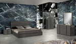 Lucia - Eastern King Italian Modern Matte Grey / Elm Grey Bed by VIG Furniture - View 4