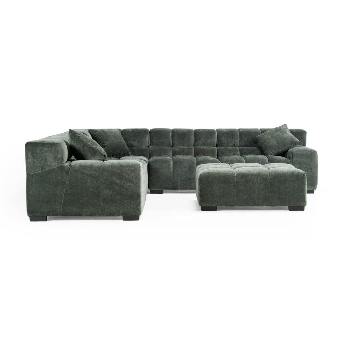Ludwig - Modern Dark Green Fabric Modular Sectional by VIG Furniture - View 1