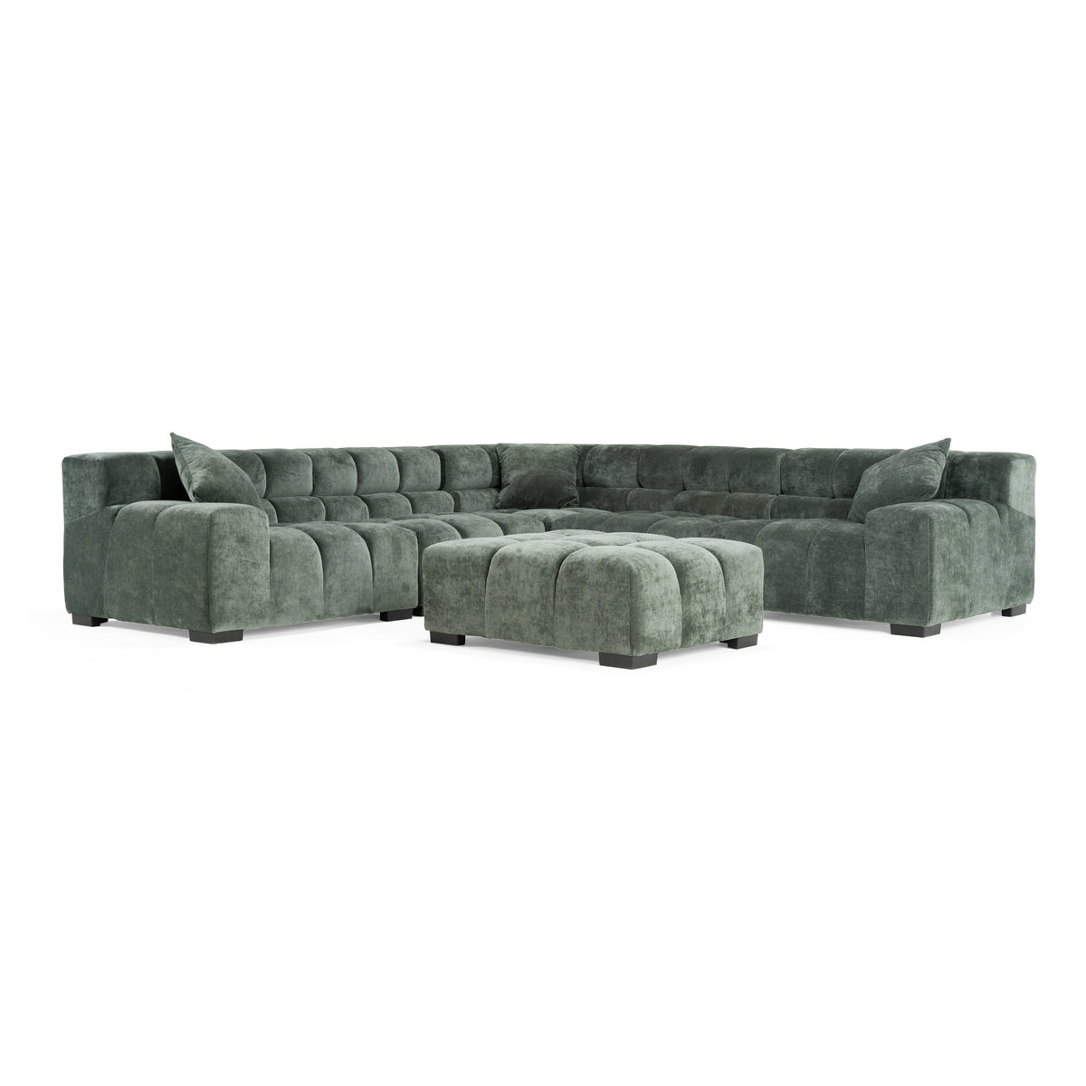 Ludwig - Modern Dark Green Fabric Modular Sectional by VIG Furniture - View 2