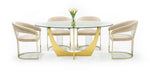 Chambers - Glass & Gold Dining Table by VIG Furniture - View 9