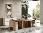 Marjorie - Modern Walnut + Brushed Gold Rectangular Dining Table by VIG Furniture - View 5
