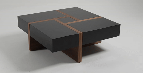Makai Modern Black & Walnut Coffee Table by VIG Furniture - View 7