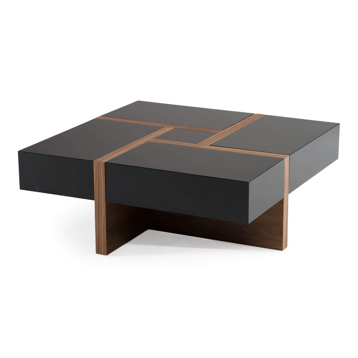 Makai Modern Black & Walnut Coffee Table by VIG Furniture - View 2