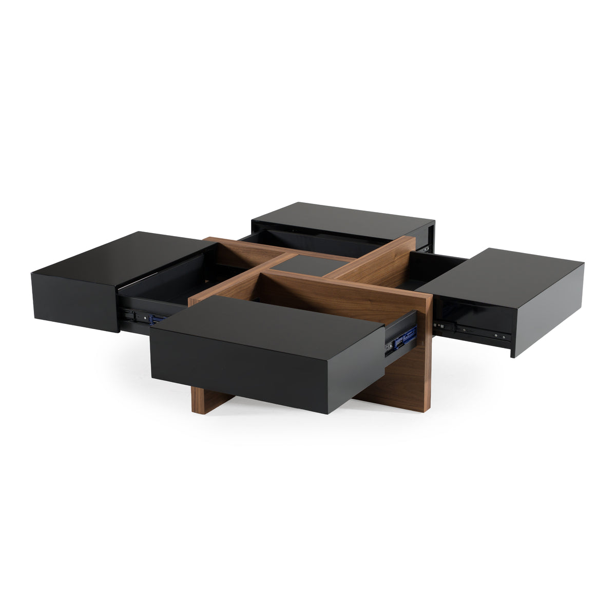 Makai Modern Black & Walnut Coffee Table by VIG Furniture - View 3