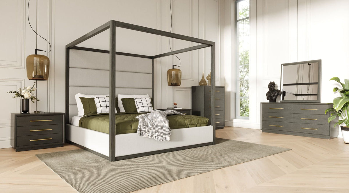 Manhattan- Contemporary Canopy Grey Bedroom Set-eastern by VIG Furniture - View 1