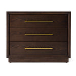 Manhattan - Contemporary Brown Oak and Gold Nightstand by VIG Furniture - View 1