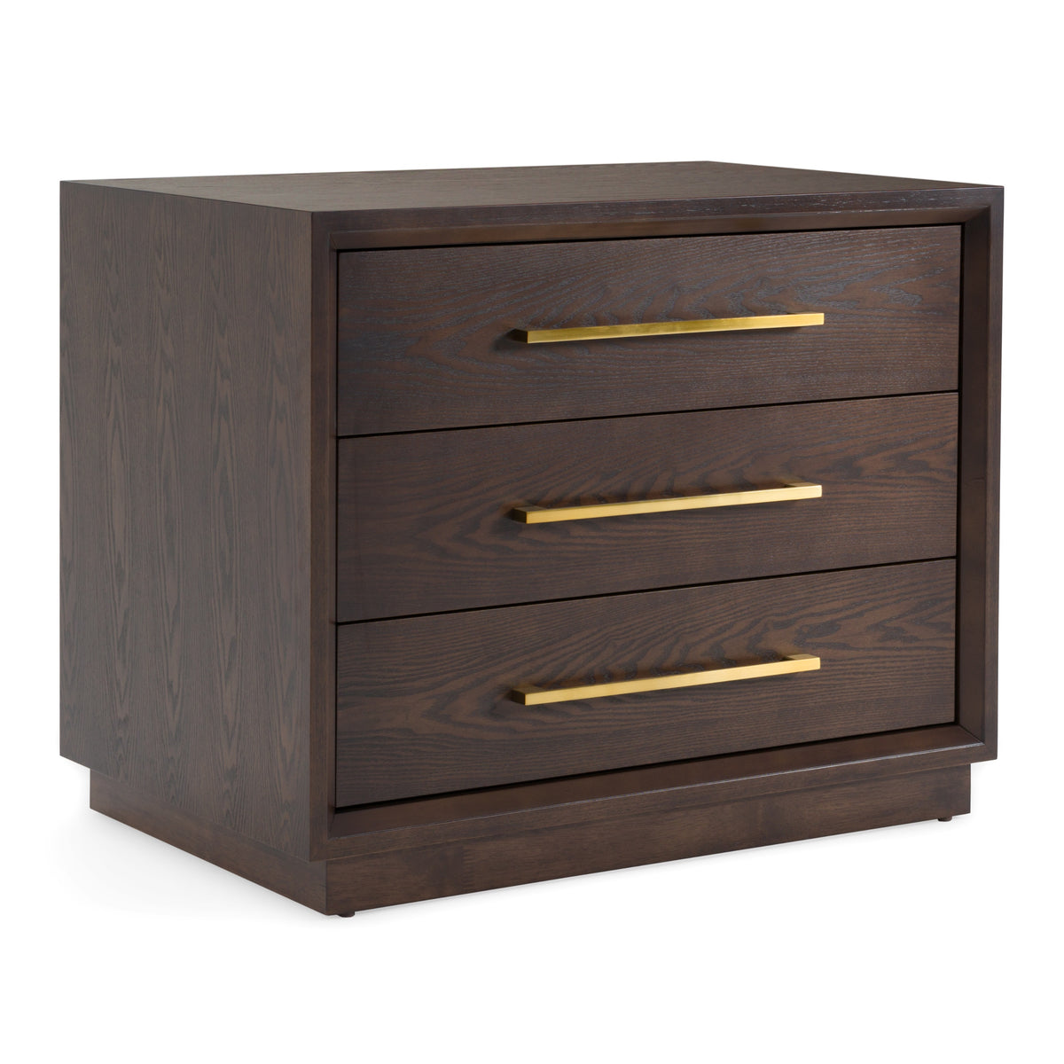 Manhattan - Contemporary Brown Oak and Gold Nightstand by VIG Furniture - View 5