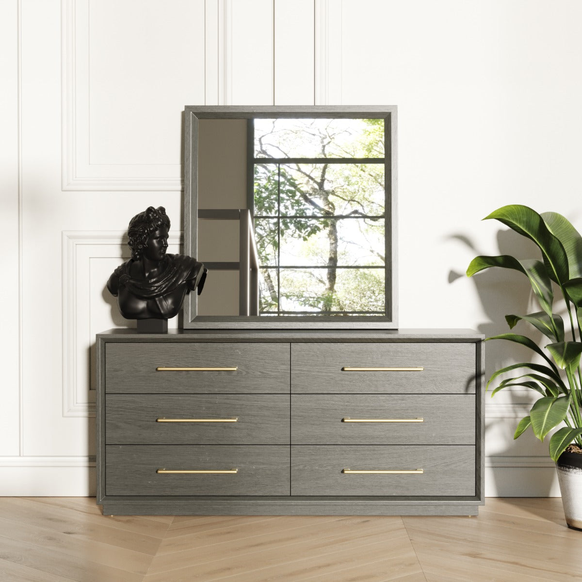 Manhattan- Contemporary Canopy Grey Bedroom Set by VIG Furniture - View 2