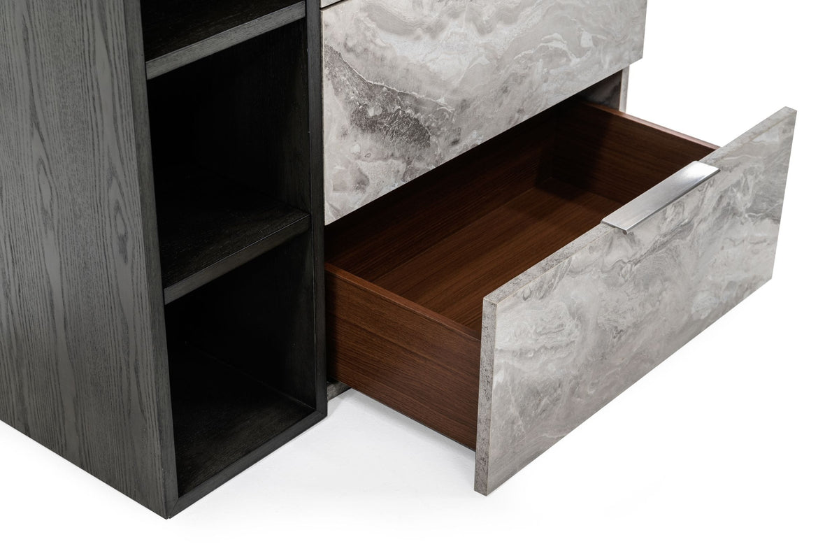 Maranello - Modern Grey Wash & Faux Marble Chest by VIG Furniture - View 3