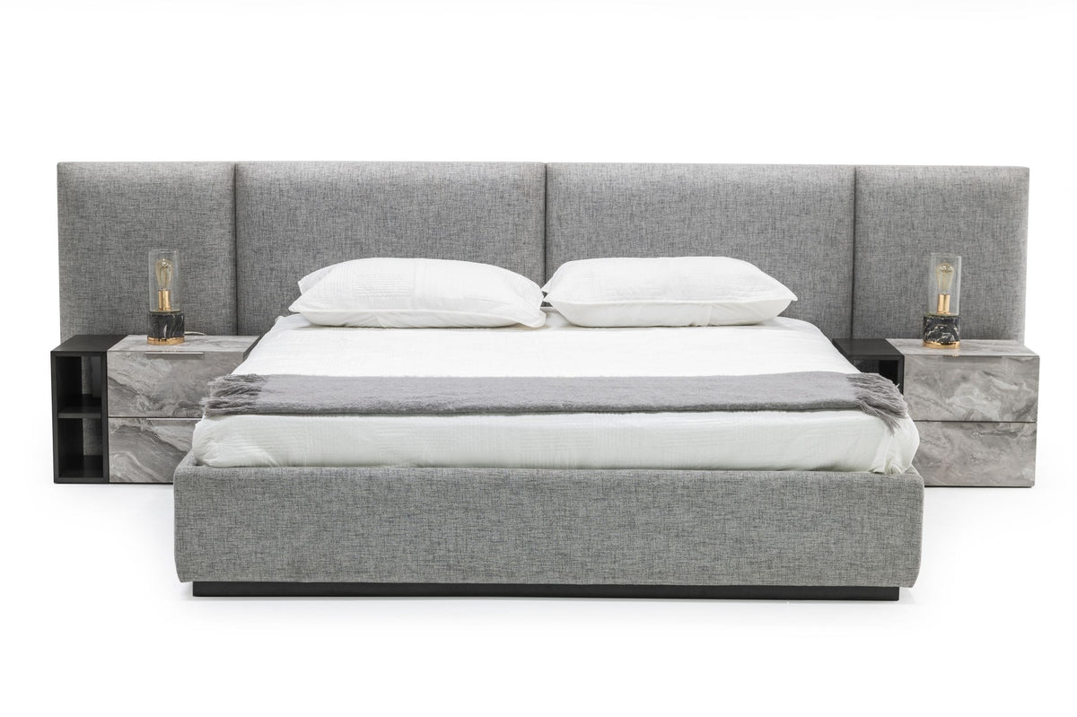 Maranello - Queen Modern Grey Bed by VIG Furniture - View 2