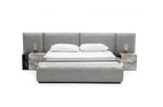 Queen Maranello - Modern Grey Fabric Bed w/ Two Nightstands by VIG Furniture - View 1
