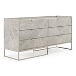Eastern King Marbella - Italian Modern Grey Faux Marble 4-Piece Bedroom Set