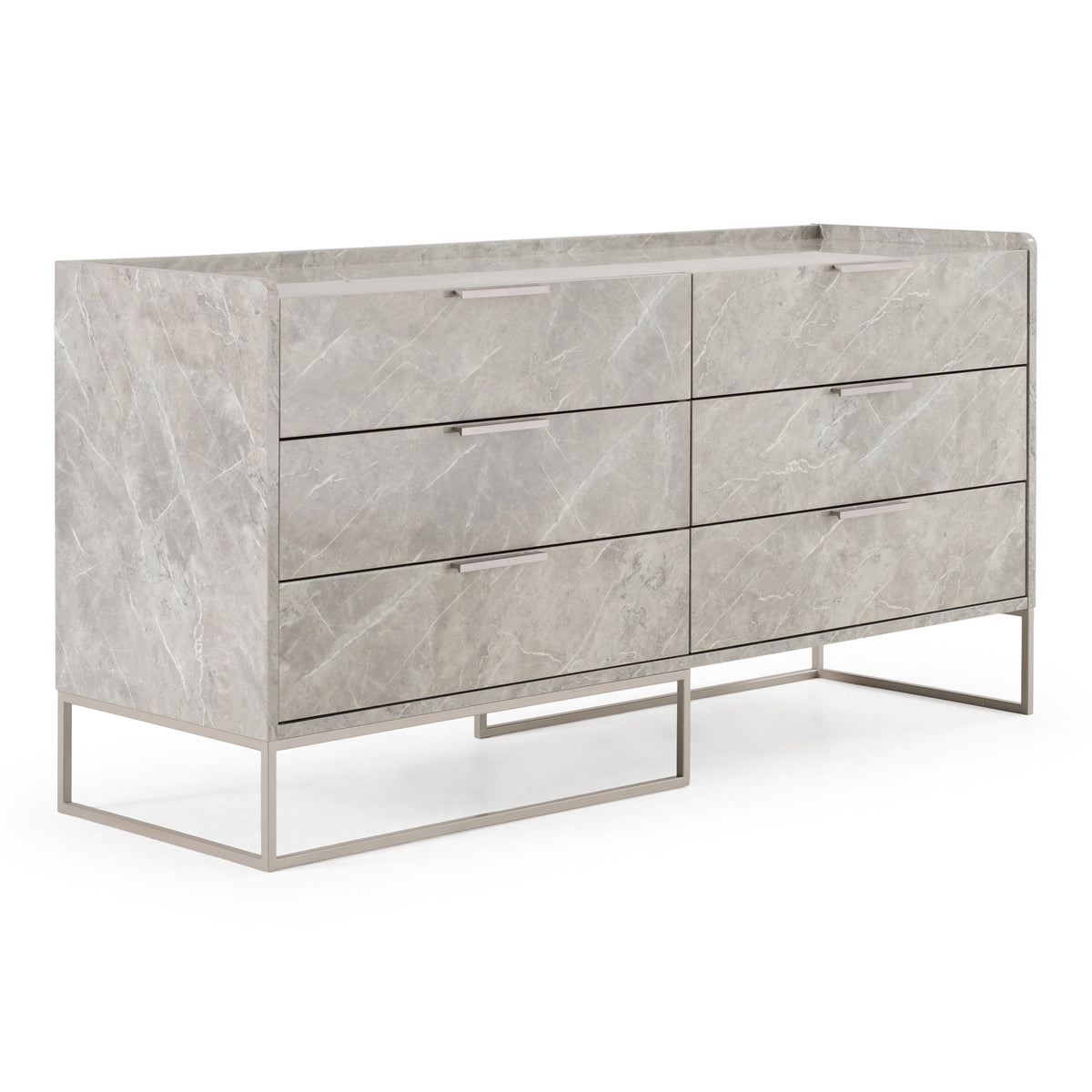Queen Marbella - Italian Modern Grey Bed Set