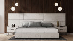 Queen Size Marbella - Italian Modern White Marble Bed w/ 2 Nightstands by VIG Furniture - View 1