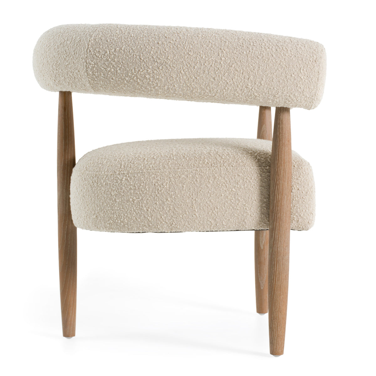 Marchland - Modern Beige Fabric + Oak Accent Chair by VIG Furniture - View 3