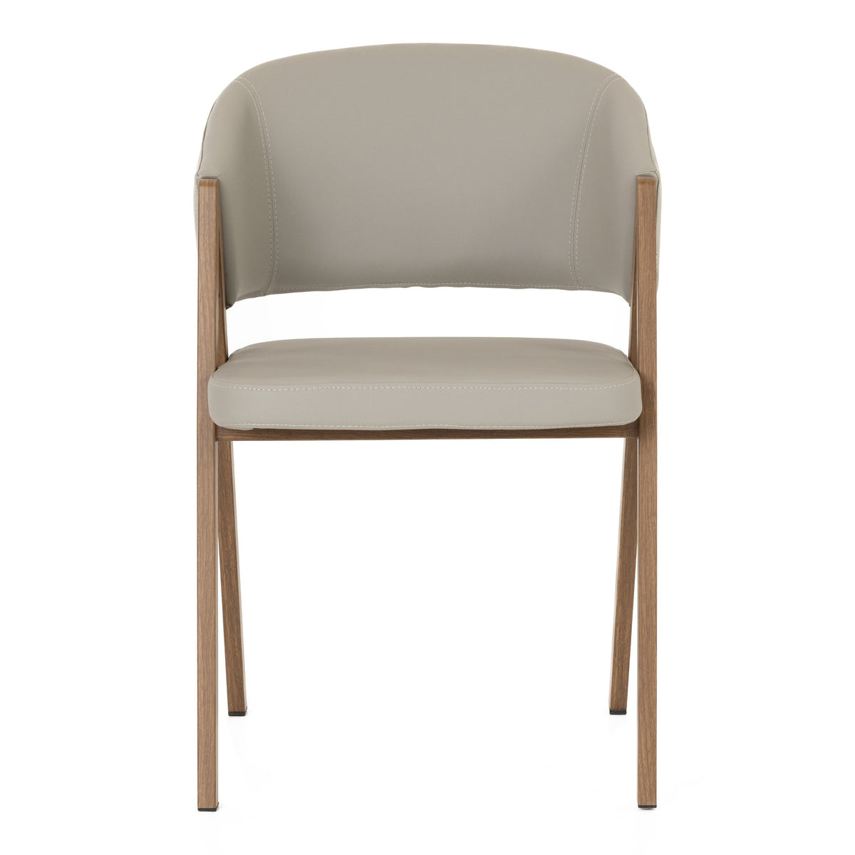 Marcus - Modern Light Grey Vegan Leather Dining Chair (Set of 2) by VIG Furniture - View 7