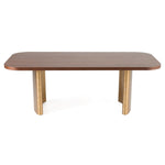 Marjorie - Modern Walnut + Brushed Gold Rectangular Dining Table by VIG Furniture - View 7