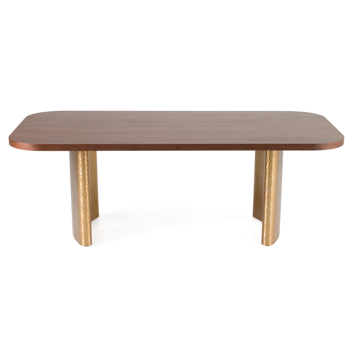 Marjorie - Modern Walnut + Brushed Gold Rectangular Dining Table by VIG Furniture - View 7