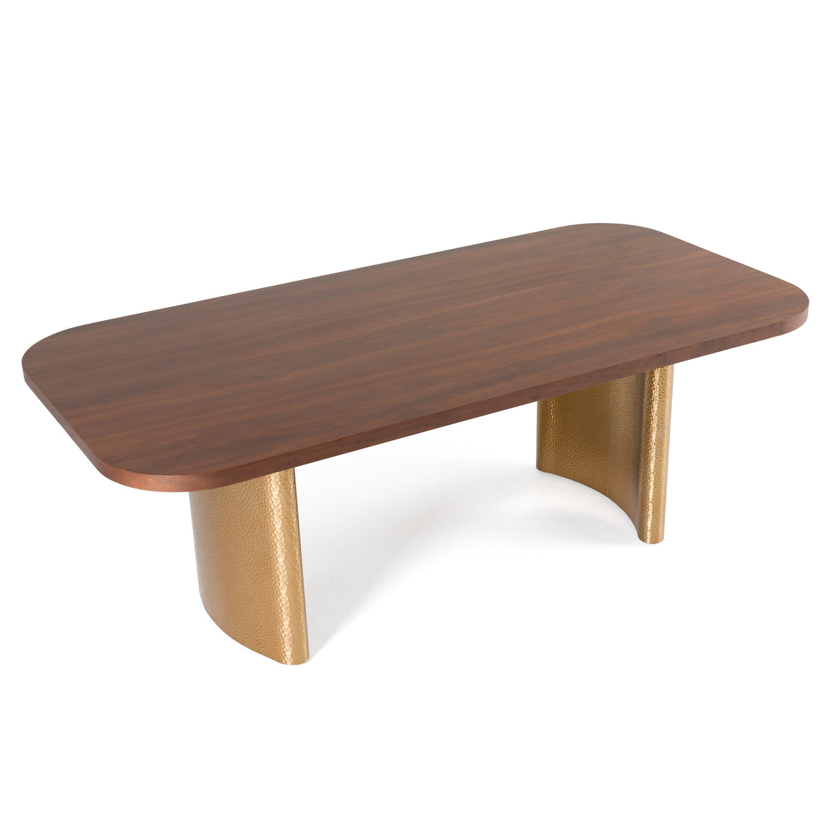 Marjorie - Modern Walnut + Brushed Gold Rectangular Dining Table by VIG Furniture - View 8