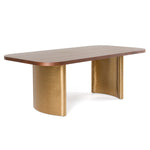 Marjorie - Modern Walnut + Brushed Gold Rectangular Dining Table by VIG Furniture - View 9