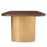 Marjorie - Modern Walnut + Brushed Gold Rectangular Dining Table by VIG Furniture - View 10