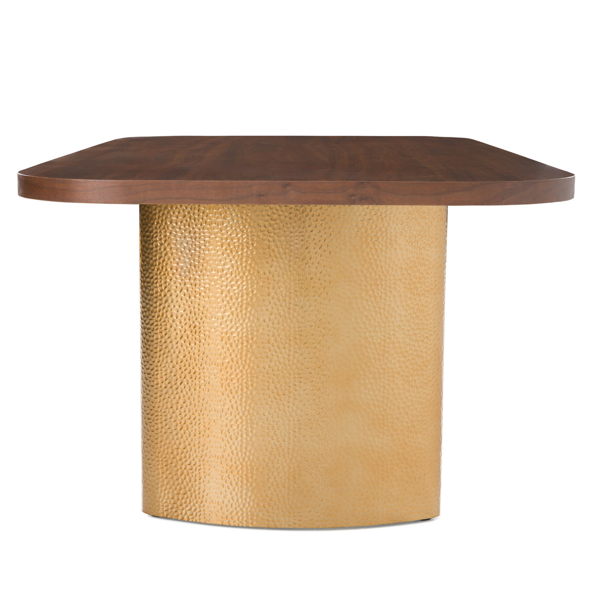 Marjorie - Modern Walnut + Brushed Gold Rectangular Dining Table by VIG Furniture - View 10