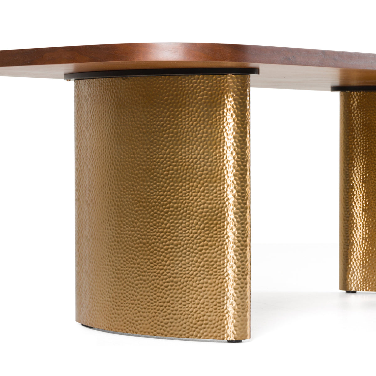 Marjorie - Modern Walnut + Brushed Gold Rectangular Dining Table by VIG Furniture - View 11