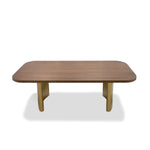 Marjorie - Modern Walnut + Brushed Gold Rectangular Dining Table by VIG Furniture - View 3