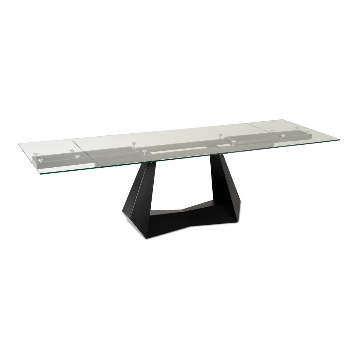 Maroney - Modern Black and Glass Extendable 70.5"/106" Dining Table by VIG Furniture - View 7