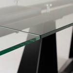 Maroney - Modern Black and Glass Extendable 70.5"/106" Dining Table by VIG Furniture - View 9