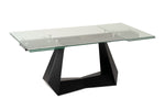 Maroney - Modern Black and Glass Extendable 70.5"/106" Dining Table by VIG Furniture - View 3