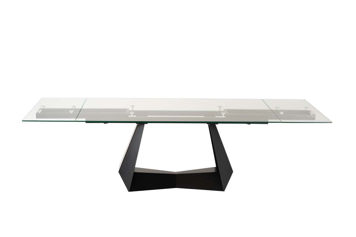 Maroney - Modern Black and Glass Extendable 70.5"/106" Dining Table by VIG Furniture - View 4