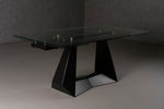 Maroney - Modern Black and Glass Extendable 70.5"/106" Dining Table by VIG Furniture - View 2