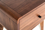 Eastern King Carmen + Marshall Mid-Century Modern Walnut Bed + Nightstands Set
