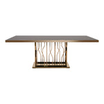 Marston Modern Black Glass & Rosegold Dining Table by VIG Furniture - View 1