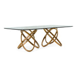 Mason Modern Glass & Walnut Dining Table by VIG Furniture - View 6