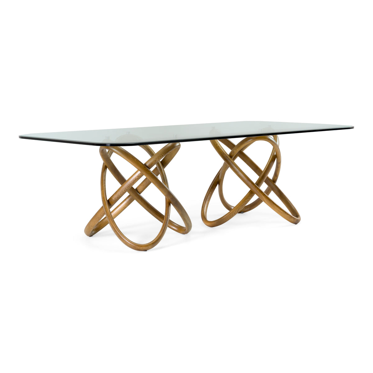 Mason Modern Glass & Walnut Dining Table by VIG Furniture - View 6