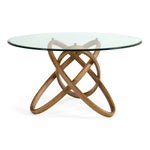 Mason Modern Round Glass & Walnut Dining Table by VIG Furniture - View 4