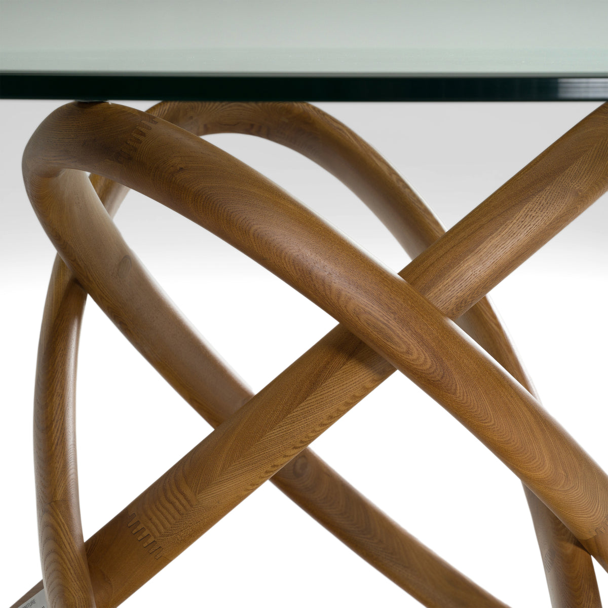 Mason Modern Round Glass & Walnut Dining Table by VIG Furniture - View 6