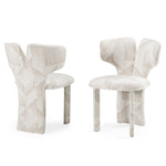 Masuda - Modern Beige Pattern Fabric Dining Chair (Set of 2) by VIG Furniture - View 3