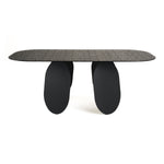 Maxine - Modern Hammered Grey Glass Rectangular Dining Table by VIG Furniture - View 1