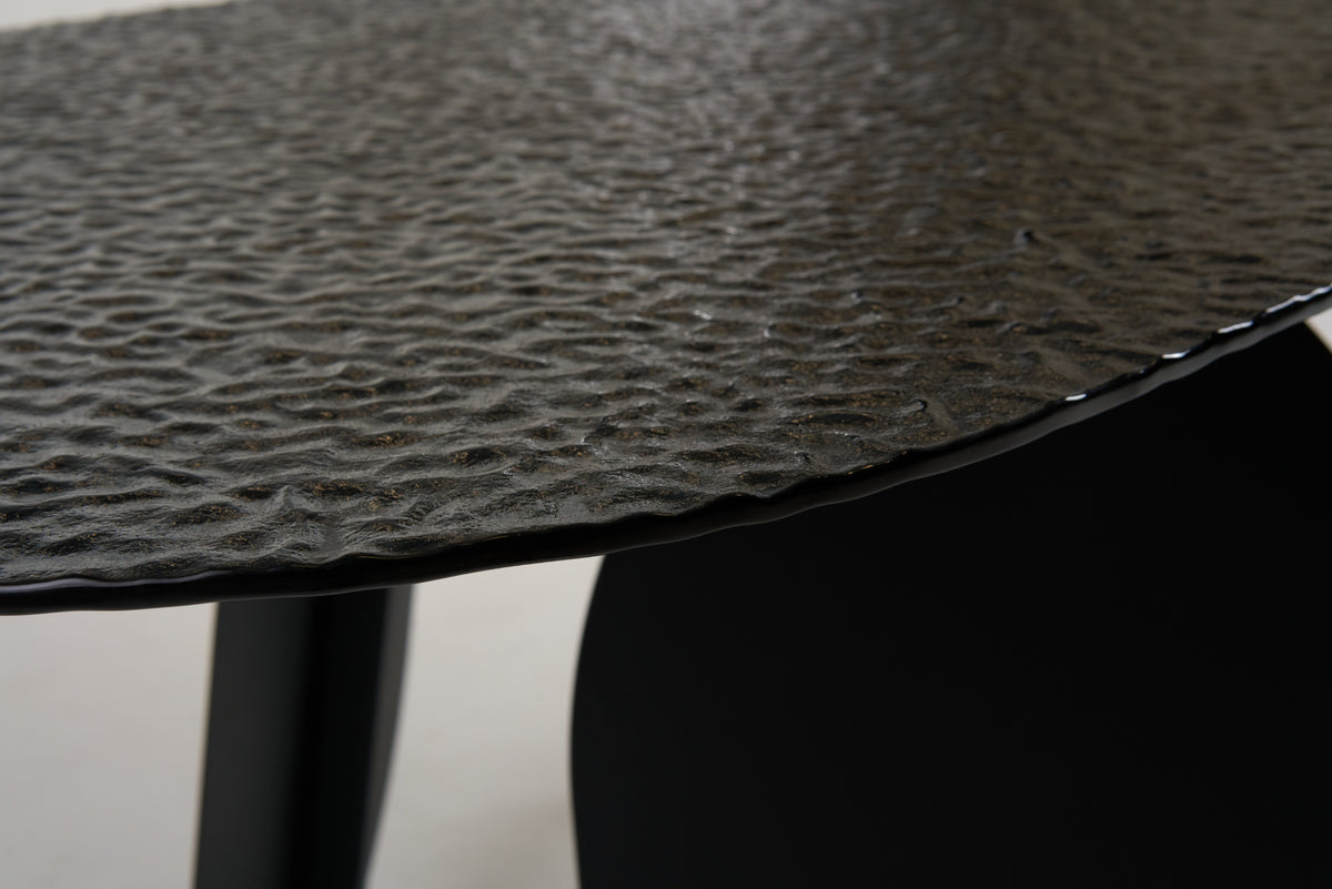 Maxine - Modern Hammered Grey Glass Rectangular Dining Table by VIG Furniture - View 6