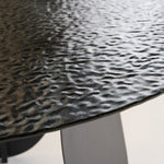 Maxine - Modern Hammered Grey Glass Round Dining Table by VIG Furniture - View 8