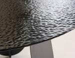 Maxine - Modern Hammered Grey Glass Round Dining Table by VIG Furniture - View 4