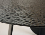 Maxine - Modern Hammered Grey Glass Round Dining Table by VIG Furniture - View 5